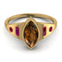 Marquise Bezel Brown Diamond Ring - Juliana No. 1110