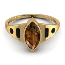 Marquise Bezel Brown Diamond Ring - Juliana No. 1107 image 1