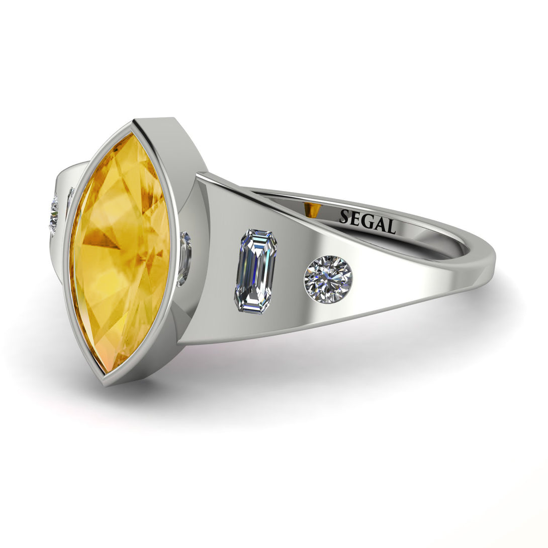 Marquise Bezel Citrine Ring - Juliana No. 603