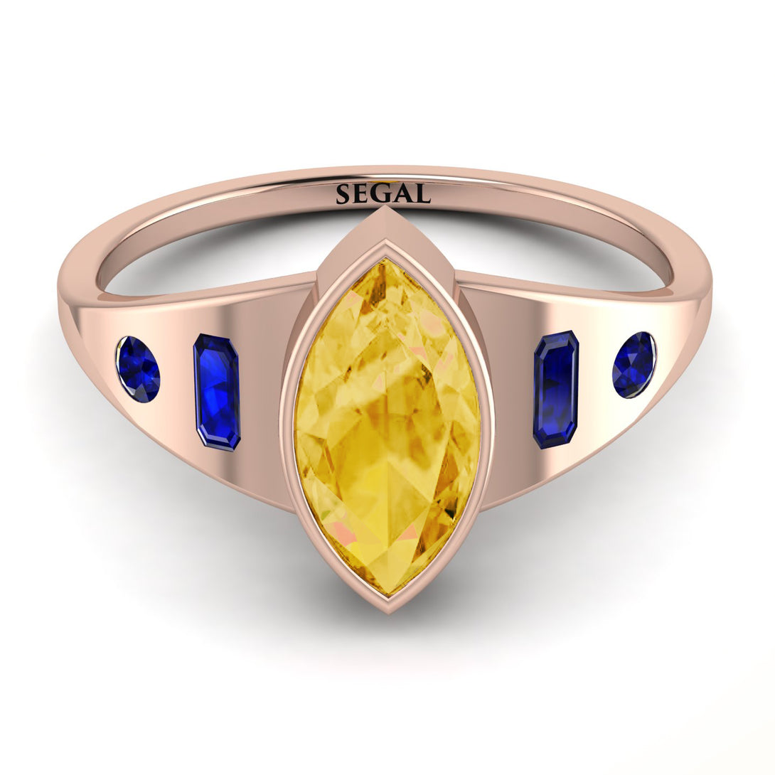 Marquise Bezel Citrine Ring - Juliana No. 614