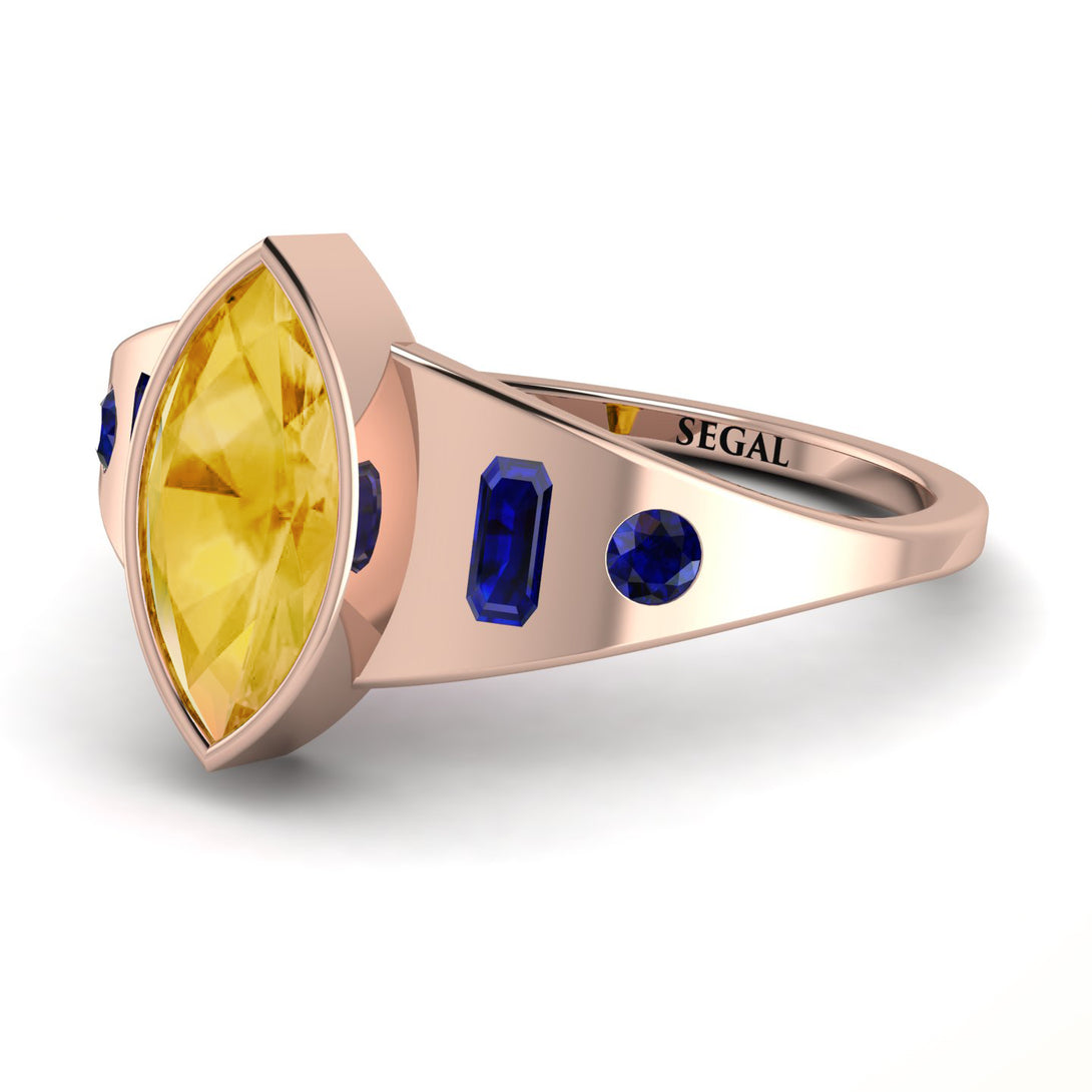 Marquise Bezel Citrine Ring - Juliana No. 614