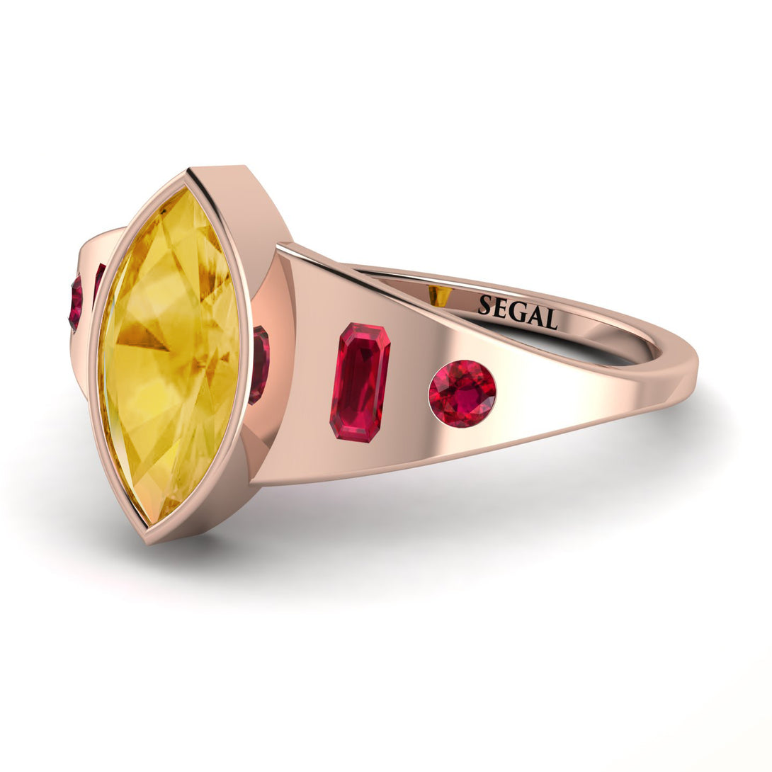 Marquise Bezel Citrine Ring - Juliana No. 611