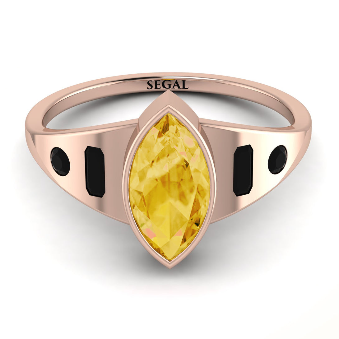 Marquise Bezel Citrine Ring - Juliana No. 608