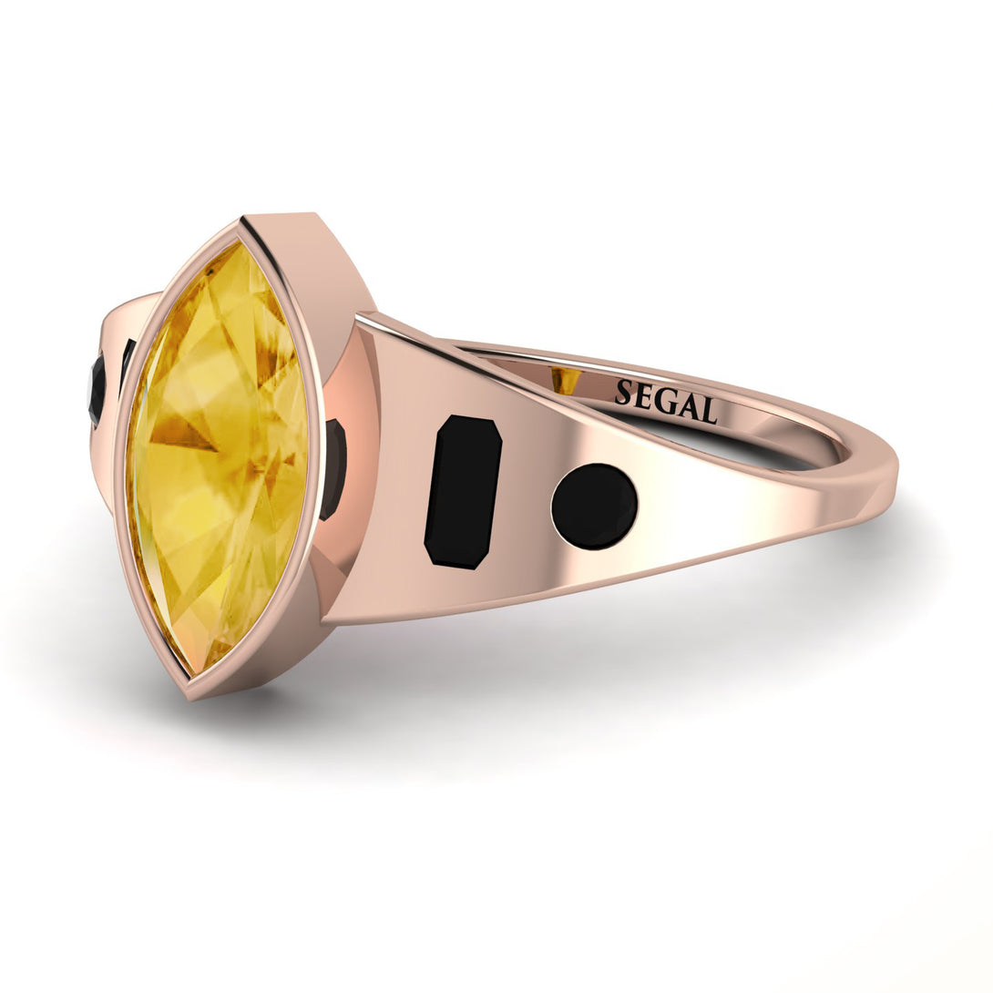 Marquise Bezel Citrine Ring - Juliana No. 608
