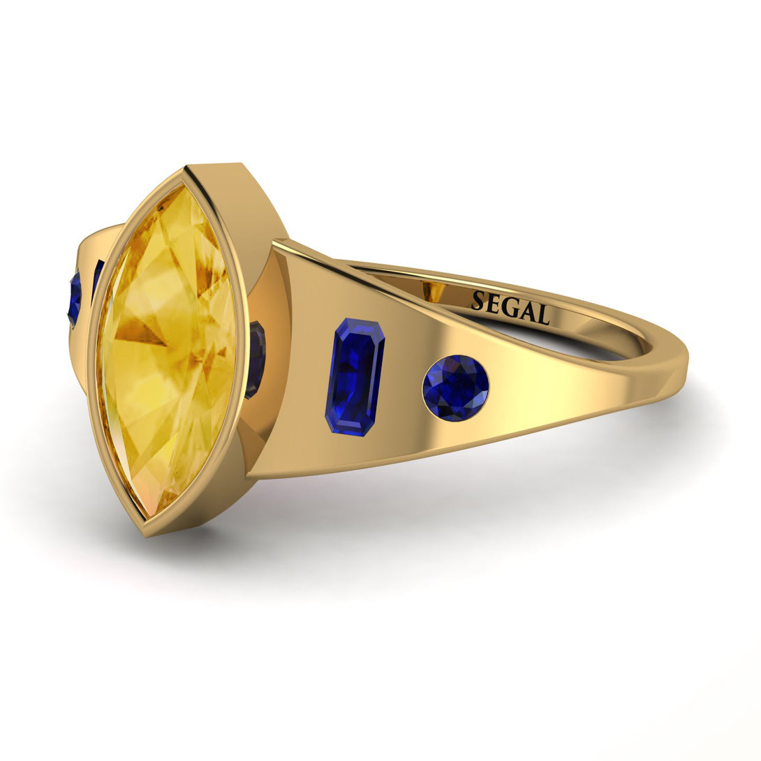 Marquise Bezel Citrine Ring - Juliana No. 613