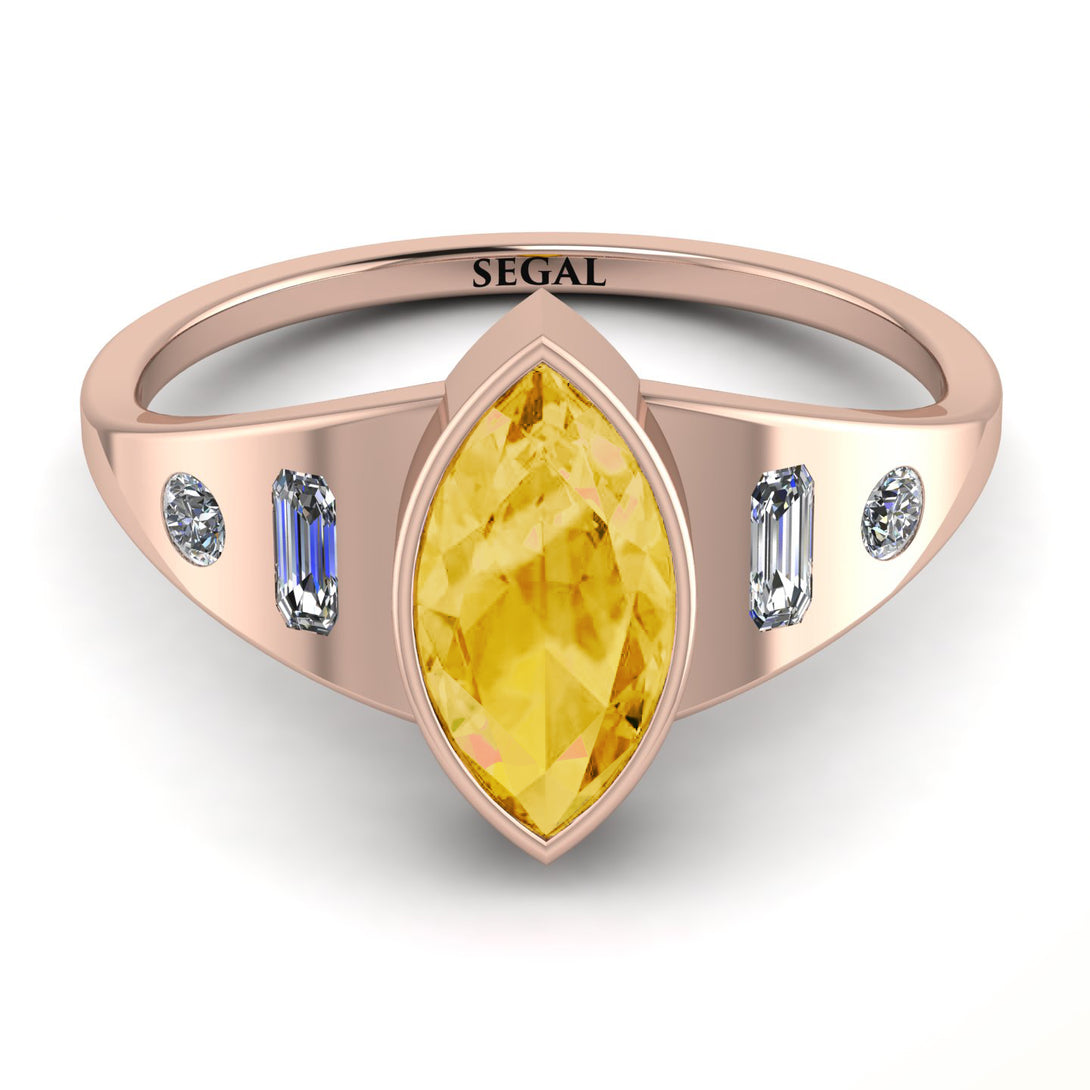 Marquise Bezel Citrine Ring - Juliana No. 602