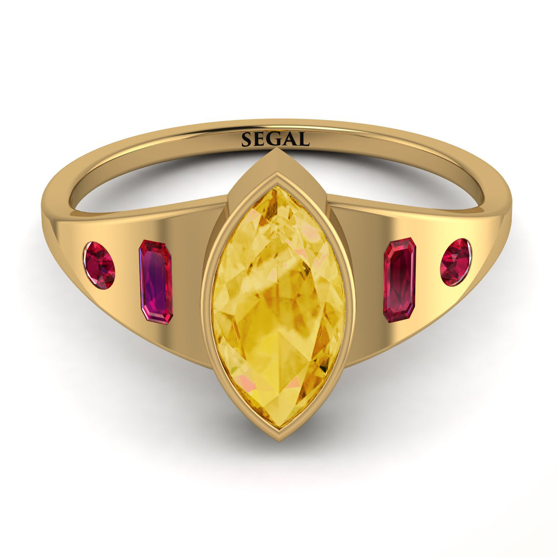 Marquise Bezel Citrine Ring - Juliana No. 610