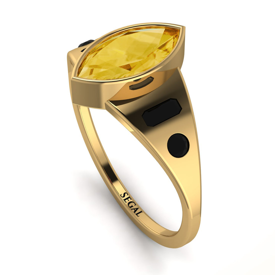 Marquise Bezel Citrine Ring - Juliana No. 607