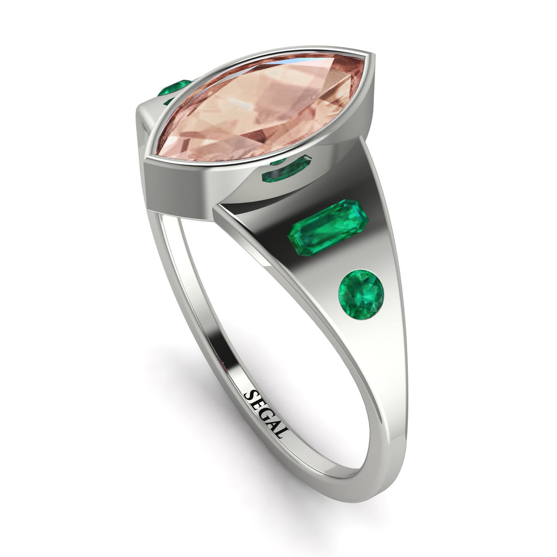 Marquise Bezel Morganite Ring - Juliana No. 906