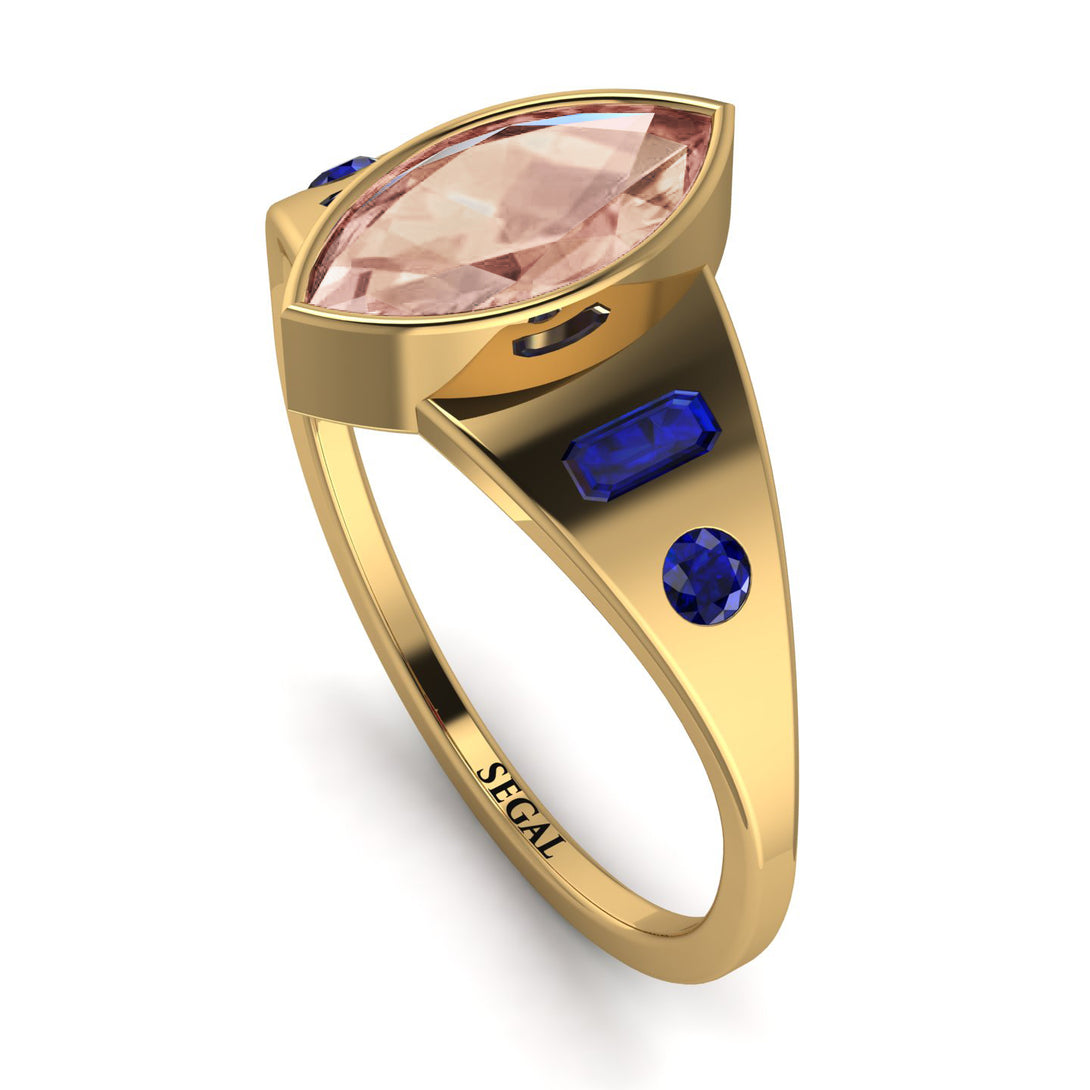 Marquise Bezel Morganite Ring - Juliana No. 913