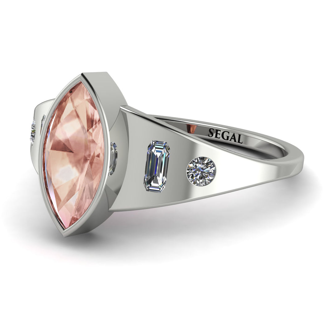 Marquise Bezel Morganite Ring - Juliana No. 903