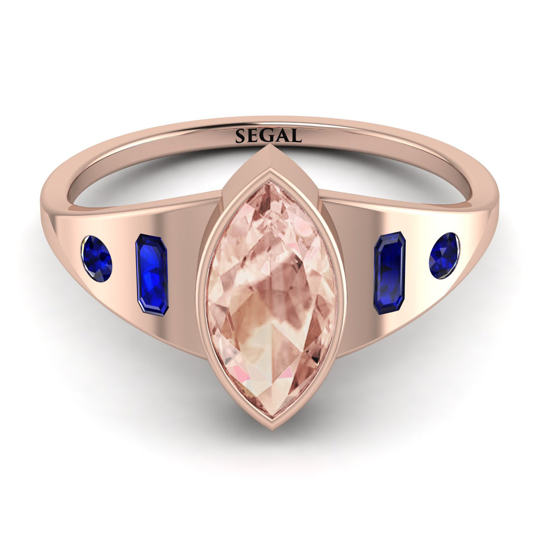 Marquise Bezel Morganite Ring - Juliana No. 914