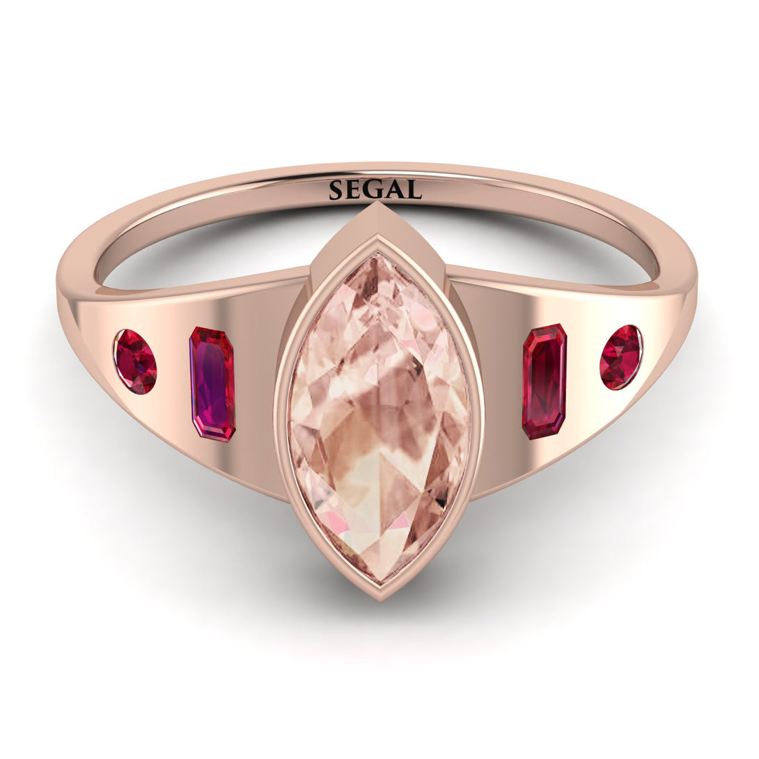 Marquise Bezel Morganite Ring - Juliana No. 911