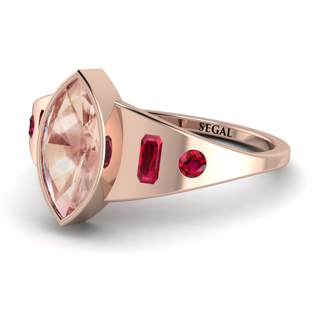 Marquise Bezel Morganite Ring - Juliana No. 911