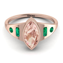 Marquise Bezel Morganite Ring - Juliana No. 905 image 1