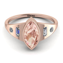 Marquise Bezel Morganite Ring - Juliana No. 902 image 1
