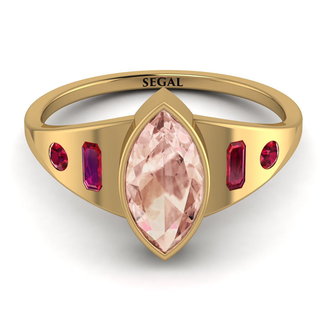 Marquise Bezel Morganite Ring - Juliana No. 910