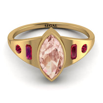 Marquise Bezel Morganite Ring - Juliana No. 910 image 1