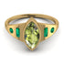 Marquise Bezel Peridot Ring - Juliana No. 704