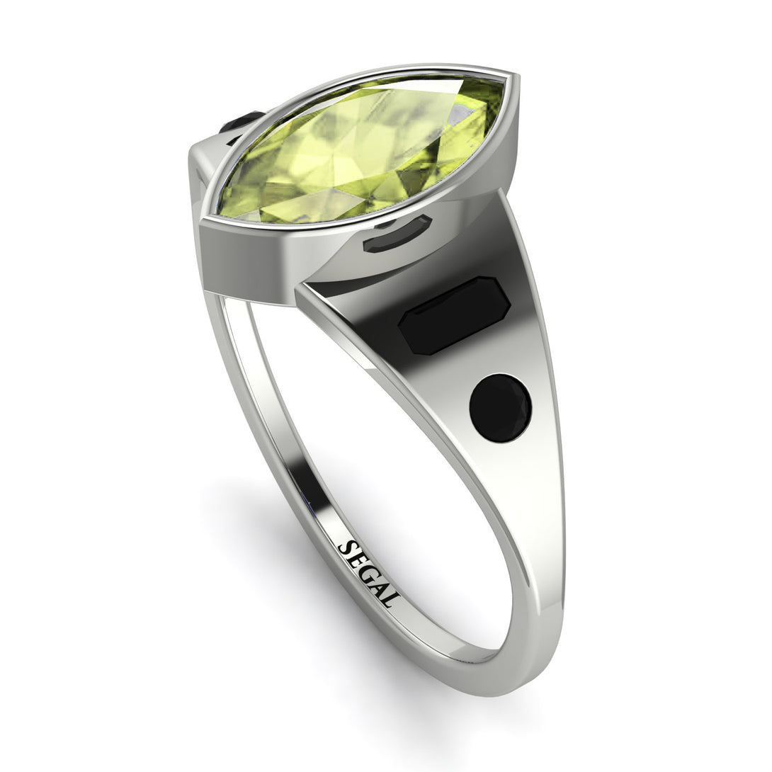 Marquise Bezel Peridot Ring - Juliana No. 709
