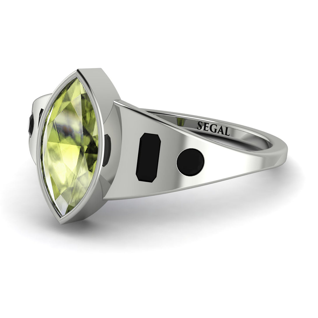 Marquise Bezel Peridot Ring - Juliana No. 709