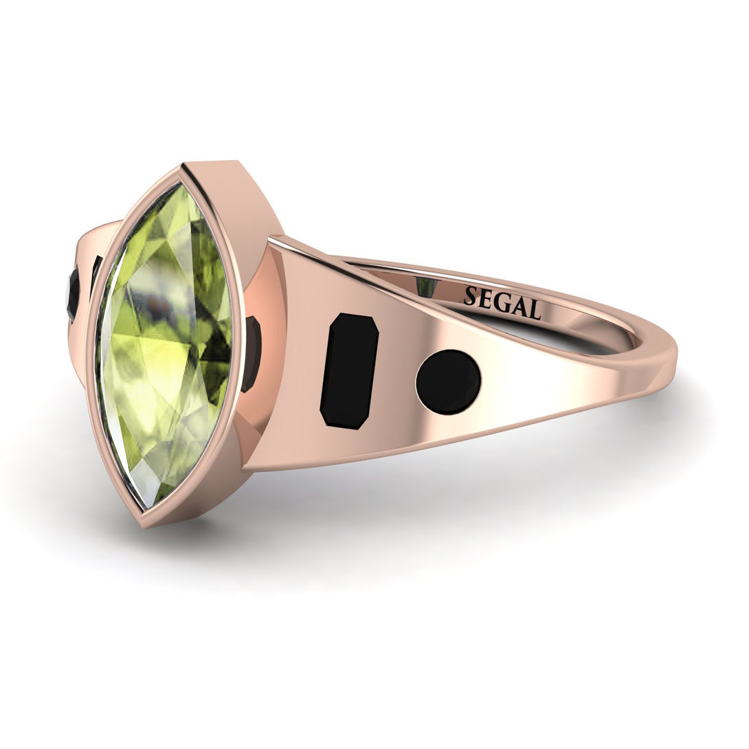 Marquise Bezel Peridot Ring - Juliana No. 708
