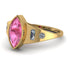 Marquise Bezel Pink Moissanite Ring - Juliana No. 801