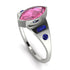 Marquise Bezel Pink Moissanite Ring - Juliana No. 815 image 2