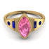 Marquise Bezel Pink Moissanite Ring - Juliana No. 813