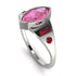 Marquise Bezel Pink Moissanite Ring - Juliana No. 812 image 2
