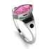 Marquise Bezel Pink Moissanite Ring - Juliana No. 809