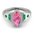 Marquise Bezel Pink Moissanite Ring - Juliana No. 806 image 1