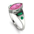 Marquise Bezel Pink Moissanite Ring - Juliana No. 806