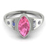 Marquise Bezel Pink Moissanite Ring - Juliana No. 803 image 1
