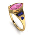Marquise Bezel Pink Moissanite Ring - Juliana No. 813