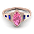 Marquise Bezel Pink Moissanite Ring - Juliana No. 814 image 1