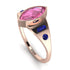 Marquise Bezel Pink Moissanite Ring - Juliana No. 814
