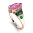 Marquise Bezel Pink Moissanite Ring - Juliana No. 805