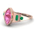 Marquise Bezel Pink Moissanite Ring - Juliana No. 805 image 3