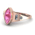 Marquise Bezel Pink Moissanite Ring - Juliana No. 802