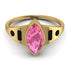 Marquise Bezel Pink Moissanite Ring - Juliana No. 807