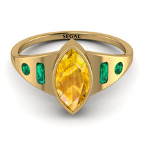 Marquise Bezel Yellow Diamond Ring - Juliana No. 1004 image 1