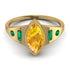 Marquise Bezel Yellow Diamond Ring - Juliana No. 1004