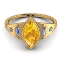 Marquise Bezel Yellow Diamond Ring - Juliana No. 1001 image 1
