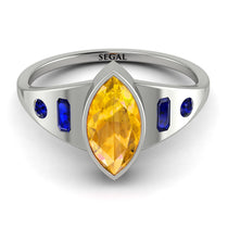 Marquise Bezel Yellow Diamond Ring - Juliana No. 1015 image 1