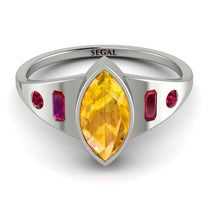 Marquise Bezel Yellow Diamond Ring - Juliana No. 1012 image 1
