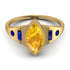Marquise Bezel Yellow Diamond Ring - Juliana No. 1013
