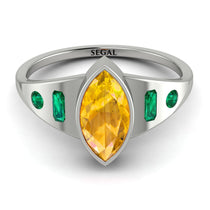 Marquise Bezel Yellow Diamond Ring - Juliana No. 1006 image 1