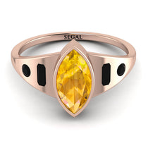 Marquise Bezel Yellow Diamond Ring - Juliana No. 1008 image 1