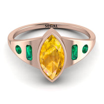 Marquise Bezel Yellow Diamond Ring - Juliana No. 1005 image 1